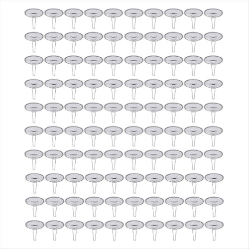 100Pack Ceiling Hooks Adhesive Removable Wall Hanger, 2cm Disc Sticky