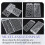 12 Pieces Stencils for Crafts, Brick Dot Layering Mixed Media Art Text 10