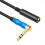 Cable de audio estéreo TRS macho a hembra de 6,35 mm en ángulo recto, extensor de guitarra 3