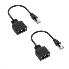 Adaptador divisor RJ45 LAN Ethernet Extender 1 Macho para 2 Fêmeas f
