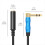 Cable de audio estéreo TRS macho a hembra de 6,35 mm en ángulo recto, extensor de guitarra 6