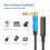 Cable de audio estéreo TRS macho a hembra de 6,35 mm en ángulo recto, extensor de guitarra 7