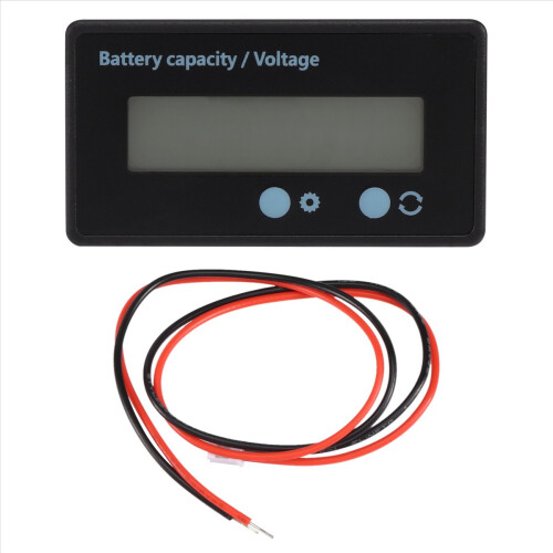 Moniteur de capacité de batterie LCD étanche, 12V/24V/36V/48V