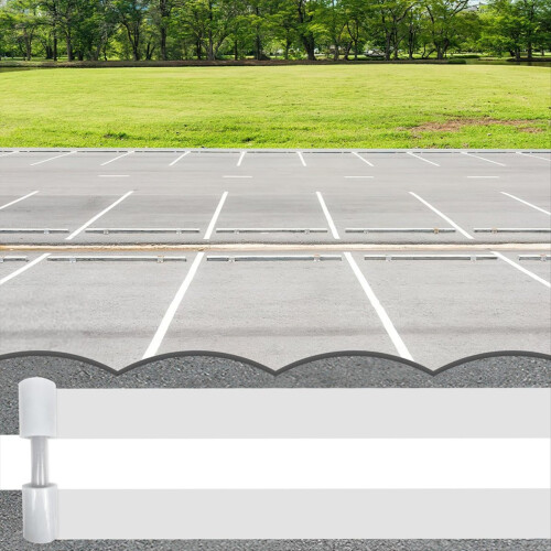 Estêncil de linhas para estacionamento, 12x92,5 polegadas, dobrável, reto, para pavimento. 2