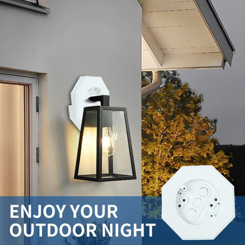 Siding Mounting Block,Siding Kit with Built-in Electrical Box, Lamps P 2