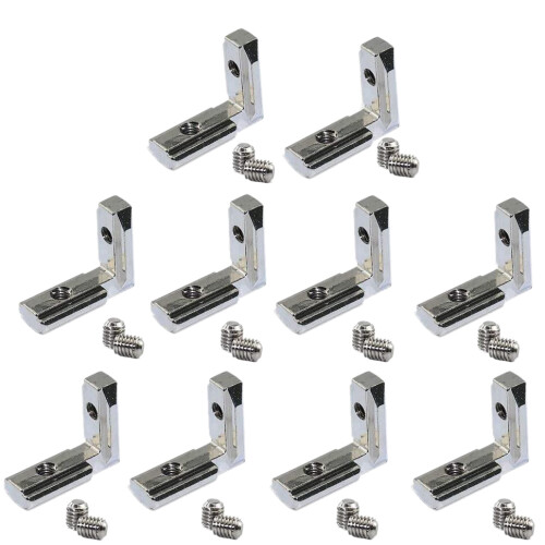 20Pcs T Slot L-Shape Interior Inside Corner Connector Joint Bracket fo 1