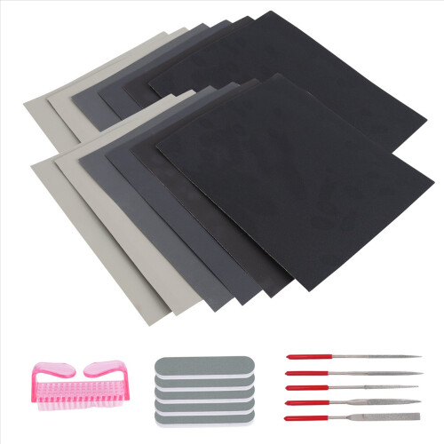 23 Pcs Resin Casting Tools Set, Epoxy Polishing Kit, 12 Sand Papers, 5 2