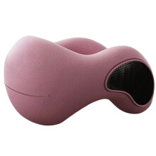 Travel Neck Pillow Ergonomic Memory Foam Desk Pillow for-Pink