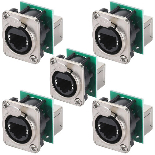 Ethercon Rj45 Chassis Socket,D-N8FDP RJ45 Feed/Pass Panel Mount Jack,D 1