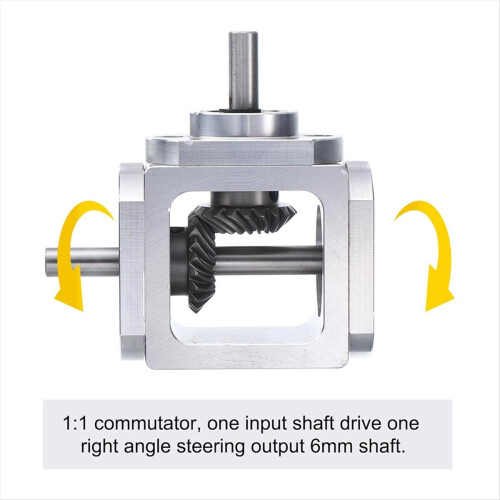 Gear-Box 90 Degree Right Angle Bevel 1:1 Single Output Shaft 1 Module 2