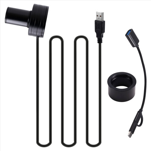 Telescópio com 130W pixels, lente digital de 1,25 polegadas e conexão USB, ocular eletrônica C 2