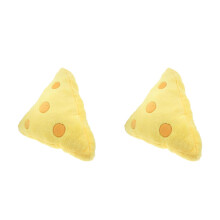 2 Pcs Realistic Cheese Plush Pillow Soft Cushion for Sofa and Bed Decor 45cm