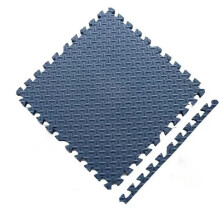 8pc Navy Blue Interlocking Foam Floor Mats for Home Gym, WaterResistant EVA Exercise Tiles, Non Slip Comfort Support
