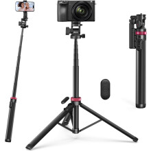 ULANZI MT-78 185cm Extendable Phone Tripod, 72.83" Selfie Stick Bluetooth,