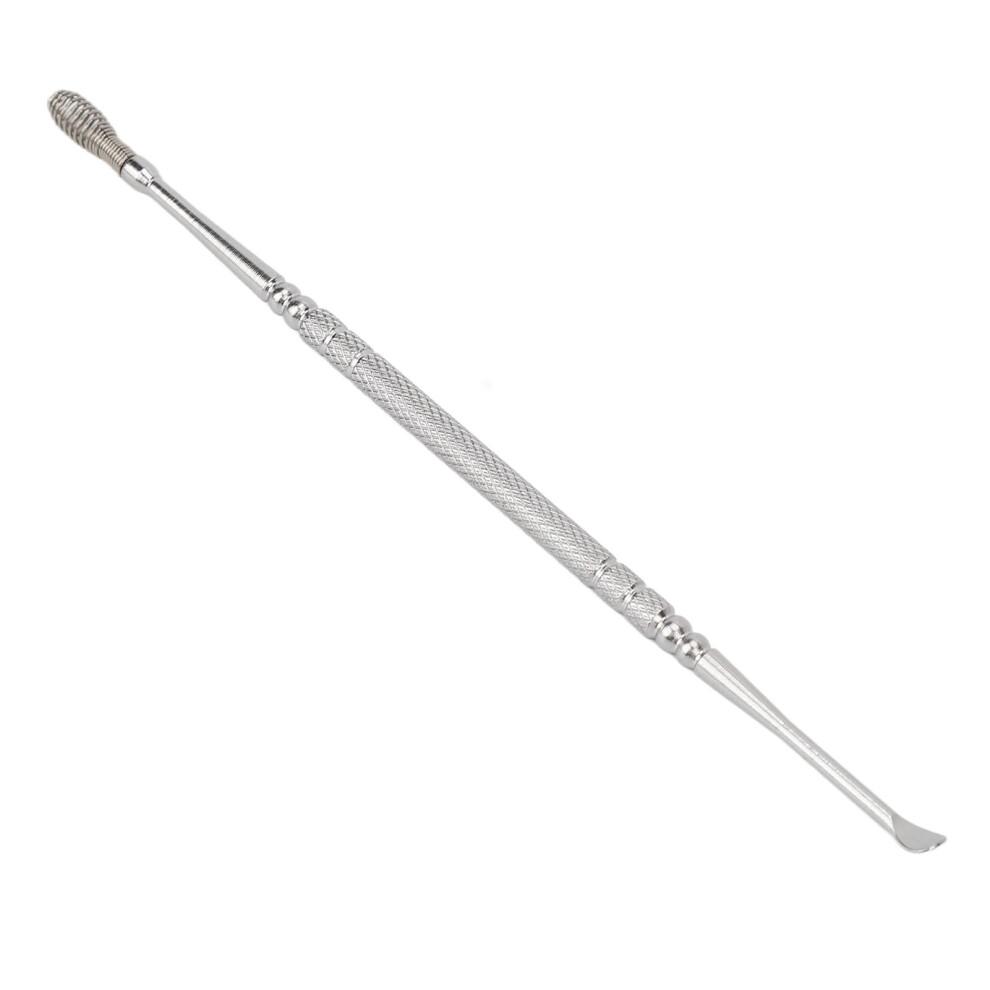Double Head Stainless Steel Ear Spoon - Ergonomic Glossy Spiral Spring Pick