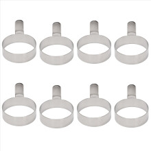 8 stuks roestvrijstalen eierbakringen, omeletmodel, pannenkoekenring, rond.
