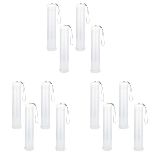 12 Pack Extendable Plastic Paint Brush Case, Clear Long Holder Tube, S