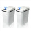 2X Automatic Touchless Bathroom Trash Can with Lid White Slim Narrow P 1
