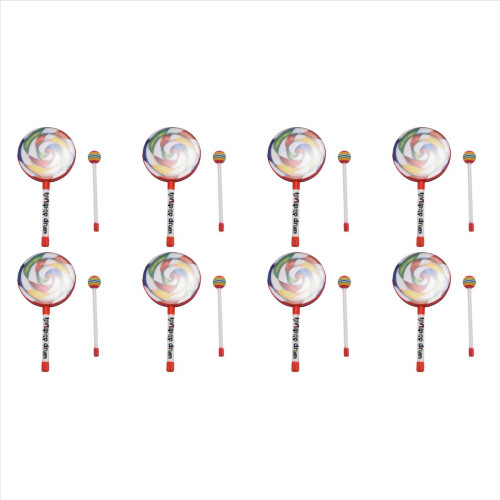 8X Kids Percussion Lollipop Drum, 6inch