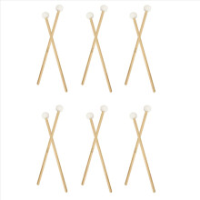 12 piezas de mazos de tambor, platillos y gong de doble cabeza con martillo suave