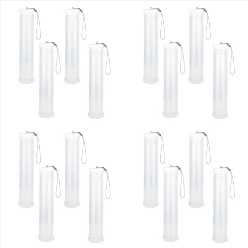 16 Pack Extendable Plastic Paint Brush Case, Clear Long Holder Tube, S