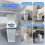 2X Automatic Touchless Bathroom Trash Can with Lid White Slim Narrow P 3