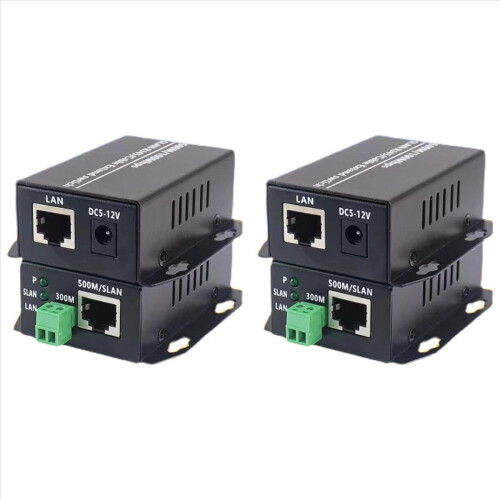 Conversor 2X Ethernet sobre Par Trançado - Extensor de Linha Ethernet para Telefone