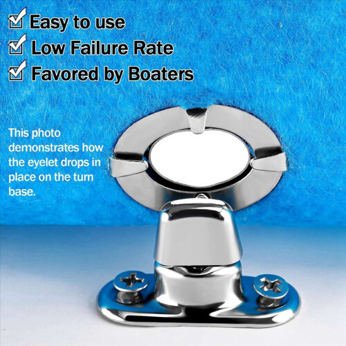 60 Sets Marine Grade Twist Lock Fasteners Turn Button Eyelet and Stud, 2