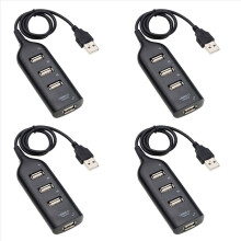 4X USB Hub 2.0 Multi-USB High Speed Splitter 4-Port Adapter for Laptop