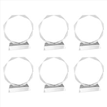 6x Kristallglas-Trophäenrohling, Medaille, Abschlussfeier, Gedenkmedaille