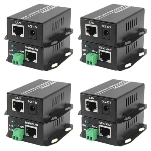 Conversor Ethernet sobre Par Trançado 8x - Extensor de Linha Ethernet para Telefone