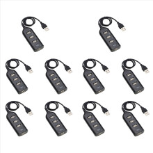 10X USB Hub 2.0 Multi-USB High Speed Splitter 4-Port Adapter for Lapto