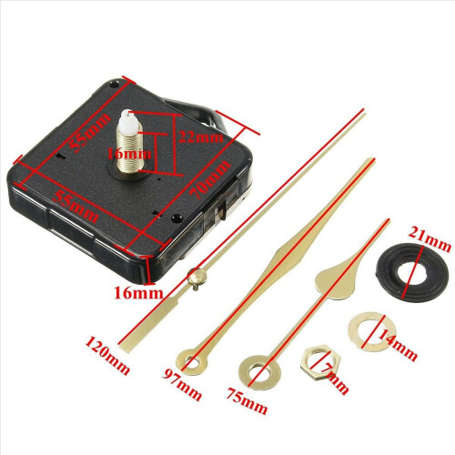 100Pcs DIY Silent Movement Spindle Hands Wall Quartz Clock Mechanism R 2