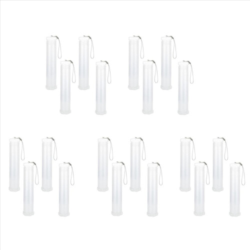20 Pack Extendable Plastic Paint Brush Case, Clear Long Holder Tube, S 1