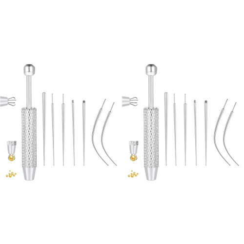 2X Piercing Taper Ball Grabber Tool for Changing Jewelry -Flat Back Ea