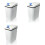 3X Automatic Touchless Bathroom Trash Can with Lid White Slim Narrow P 1