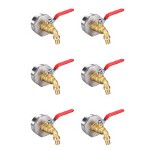 6 Set 2 Inch Drum Faucet Brass with EPDM Gasket for 55 Gallon