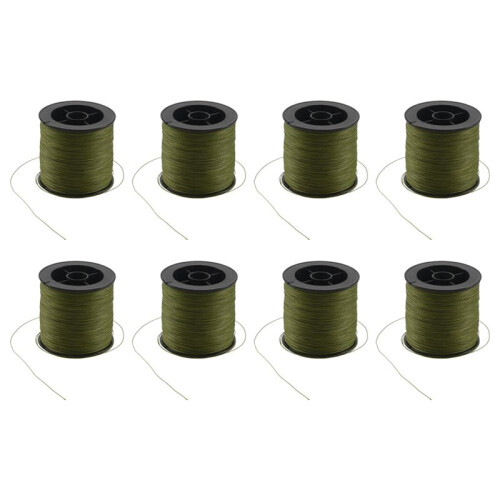 8 τεμάχια 500 M 30 LB 0.26mm Πλεκτή πετονιά PE 4 κλώνων πράσινη