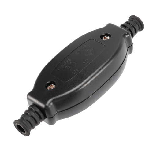 2X 3A 250V 6mm Αδιάβροχο καλώδιο διακόπτη γραμμής IP65 Στρογγυλό σύρμα Ασημί C 2