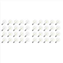 40 Pcs G40 LED Replacement Light Bulbs E12 Screw Base Shatterproof Glo
