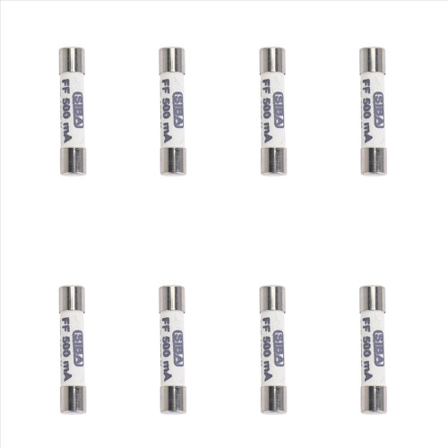 8X 1000V 500MA 6,3 x 32mm λευκή κεραμική ασφάλεια για πολύμετρο