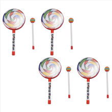 4X lasten lyömäsoittimet Lollipop-rumpu, 6 tuumaa