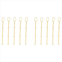 10 Wedding Metal Gold 3 Tier Cake Stand Center Handle Rods Fittings Ki