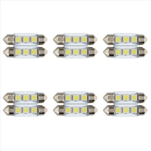 12X C5W 3 LED SMD 5050 36mm Xenon White Bulb Plate Festoons Dome Ceili