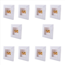 10X Wall Socket Connection Port with 2 Jack Speaker White