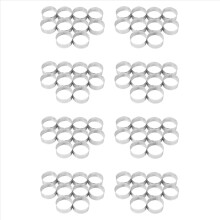 80er-Packung 5 cm Edelstahl-Tarteringe, hitzebeständig, perforiert