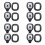 8Pcs USB Rechargeable Light for LED Beanie Hat,Replaceable Head Lamp C 1