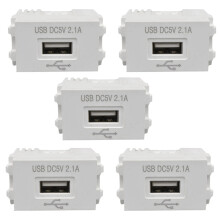 5X Phone Charging Panel USB Power Module 220V Socket 5V Transformer 2.