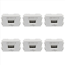 6X Phone Charging Panel USB Power Module 220V Socket 5V Transformer 2.