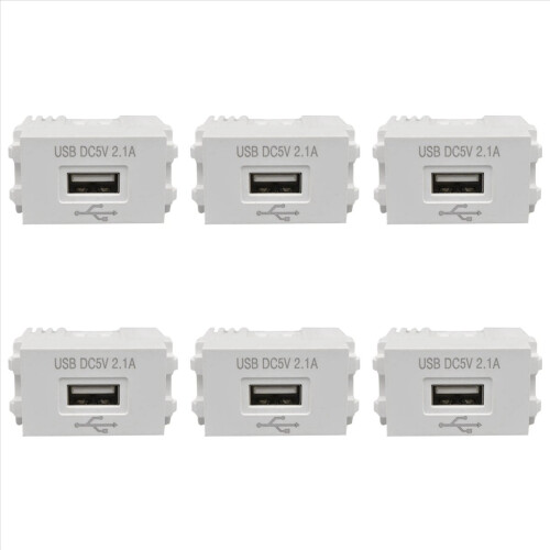 6X Phone Charging Panel USB Power Module 220V Socket 5V Transformer 2.